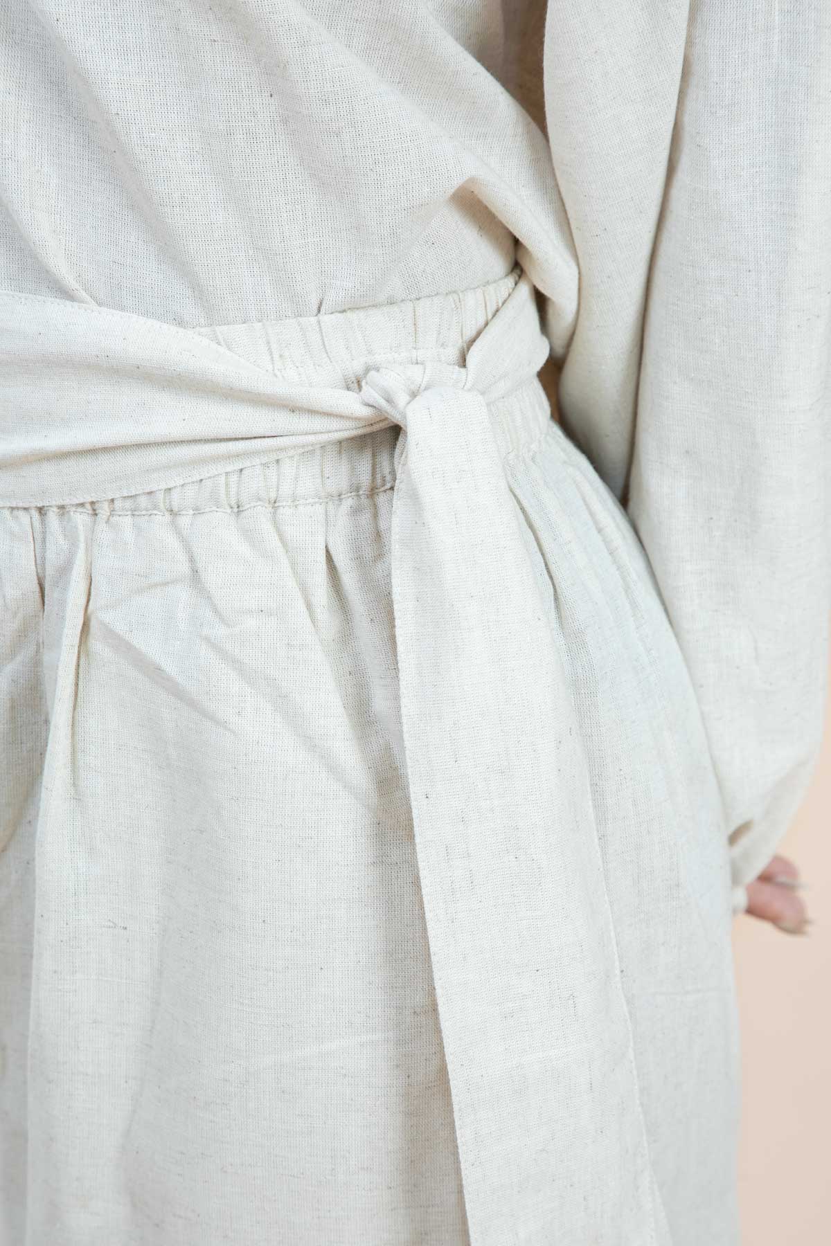 BOTTOMS Solid Sashay Culotte (Ecru)