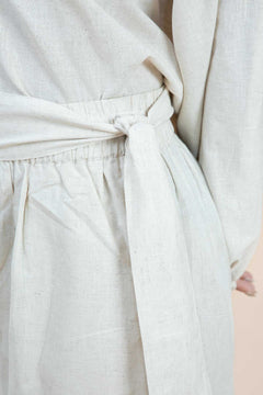 BOTTOMS Solid Sashay Culotte (Ecru)