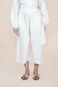BOTTOMS Solid Sashay Culotte (Ecru)
