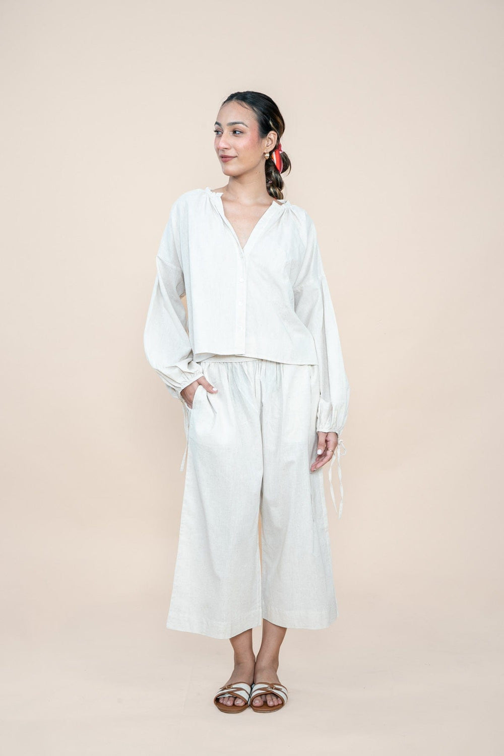 TOPS Solid Bella Blouse (Ecru)