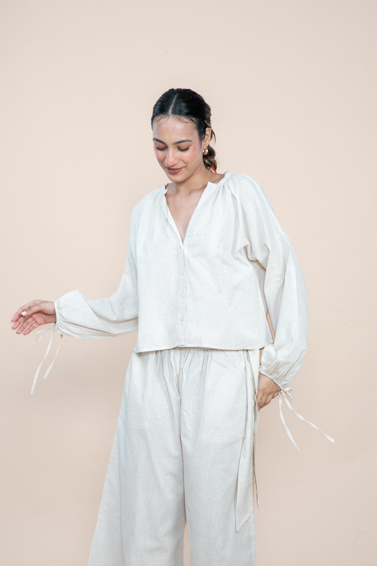 TOPS Solid Bella Blouse (Ecru)