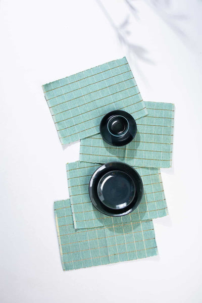 TABLE MATS Solid Twisted Dobby Table Mat (Set of 4)