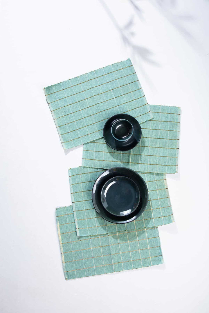 TABLE MATS Solid Twisted Dobby Table Mat (Set of 4)