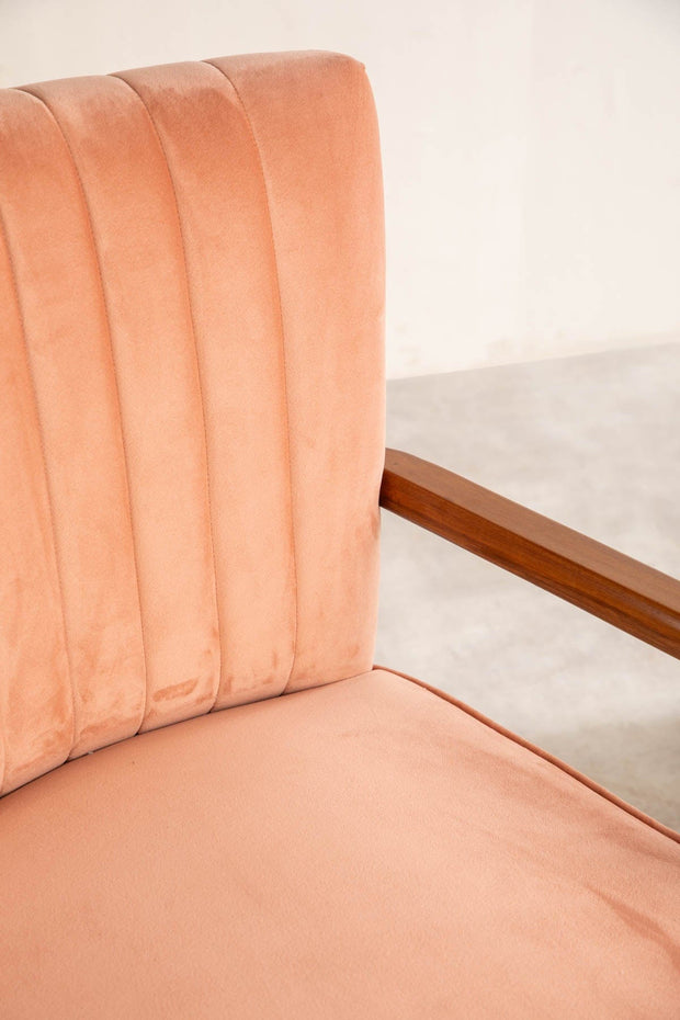 SOLID & TEXTURED UPHOLSTERY FABRICS Solid Plush Peach Velvet Upholstery Fabric