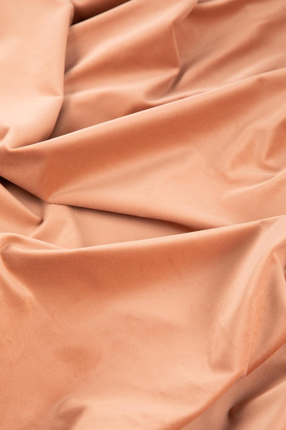 SOLID & TEXTURED UPHOLSTERY FABRICS Solid Plush Peach Velvet Upholstery Fabric