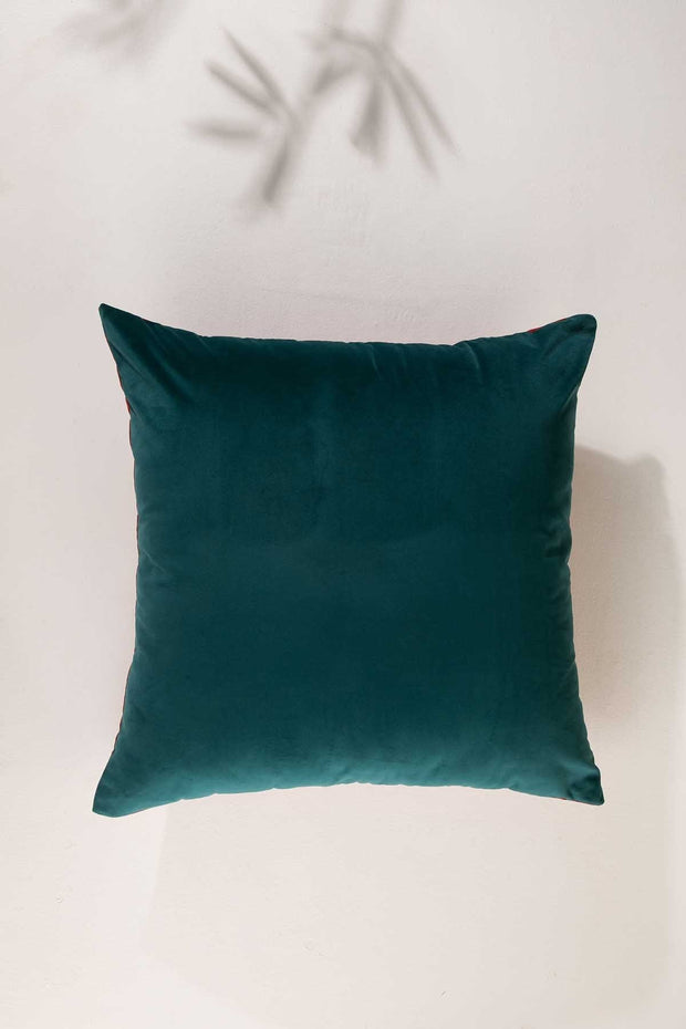 SHAMS & FLOOR CUSHIONS Solid Velvet Deep Emerald Floor Cushion Cover (61 Cm x 61 Cm)