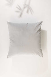 SHAMS & FLOOR CUSHIONS Solid Velvet Grey Indigo Floor Cushion Cover (61 Cm x 61 Cm)