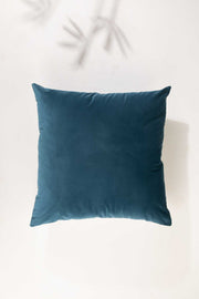 SHAMS & FLOOR CUSHIONS Solid Velvet Grey Indigo Floor Cushion Cover (61 Cm x 61 Cm)