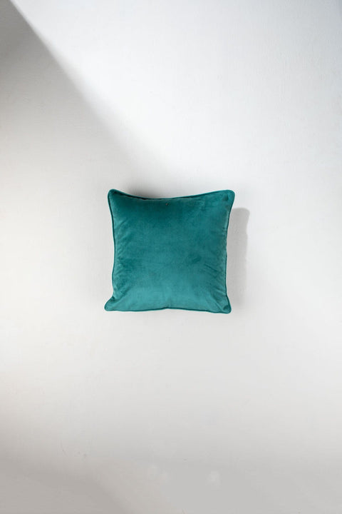 SOLID & TEXTURED CUSHIONS Solid Velvet Emerald Green Cushion Cover (41 Cm X 41 Cm)