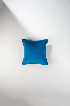 SOLID & TEXTURED CUSHIONS Solid Velvet Indigo Cushion Cover (41 Cm X 41 Cm)