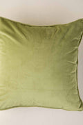 SOLID & TEXTURED CUSHIONS Solid Velvet Olive Cushion Cover (41 Cm X 41 Cm)