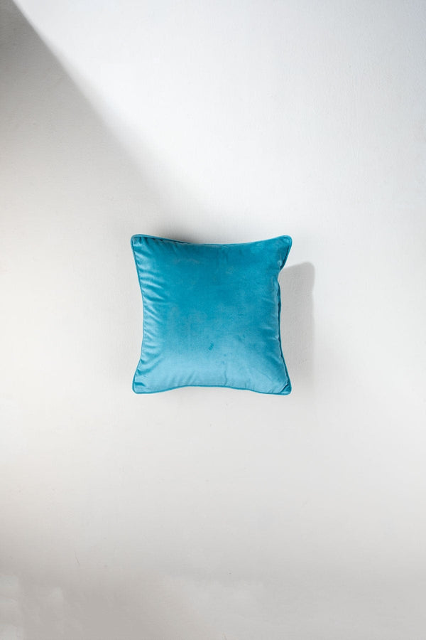 Solid Velvet Teal Cushion Cover (41 X 41 Cm)