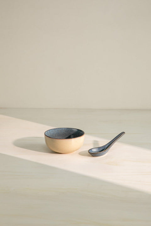 10000017856 SOMA SOUP BOWL WITH SPOON (SET OF 2) BEIGE