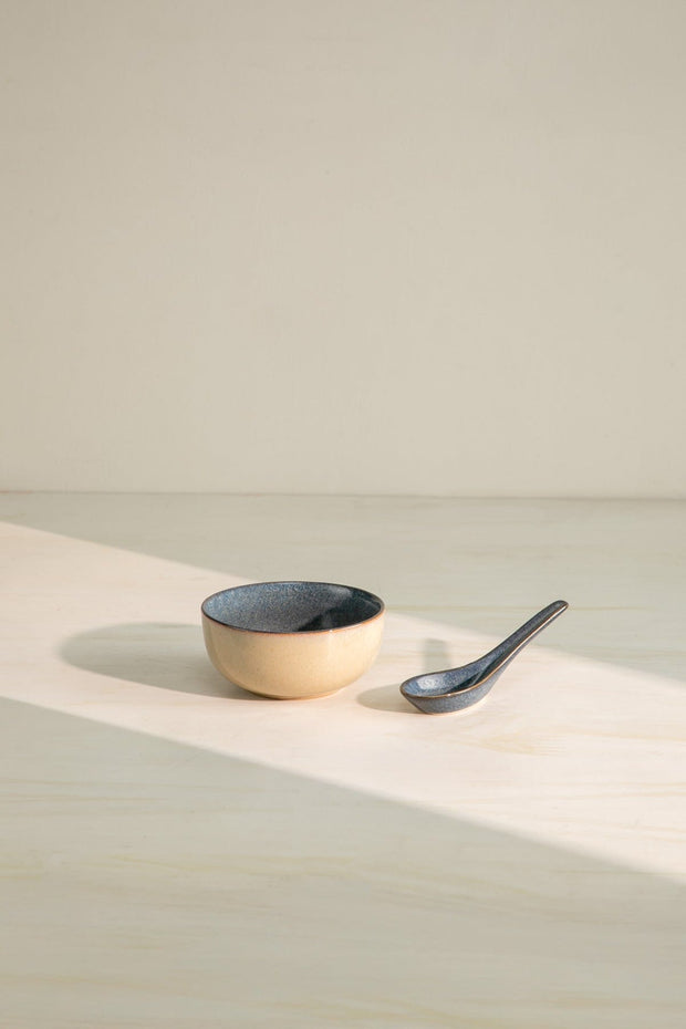 10000017856 SOMA SOUP BOWL WITH SPOON (SET OF 2) BEIGE