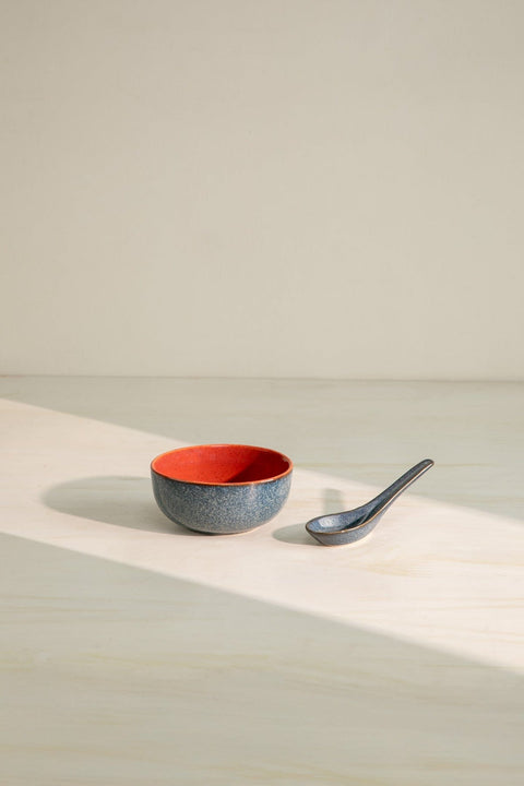 10000017857 SOMA SOUP BOWL WITH SPOON (SET OF 2) RUST RED