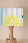 Tulukka Stripes Large Drum Lampshade (Blue And Green)