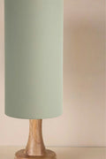 Soma Wood Table Lamp with Solid Lampshade (Sage Green)