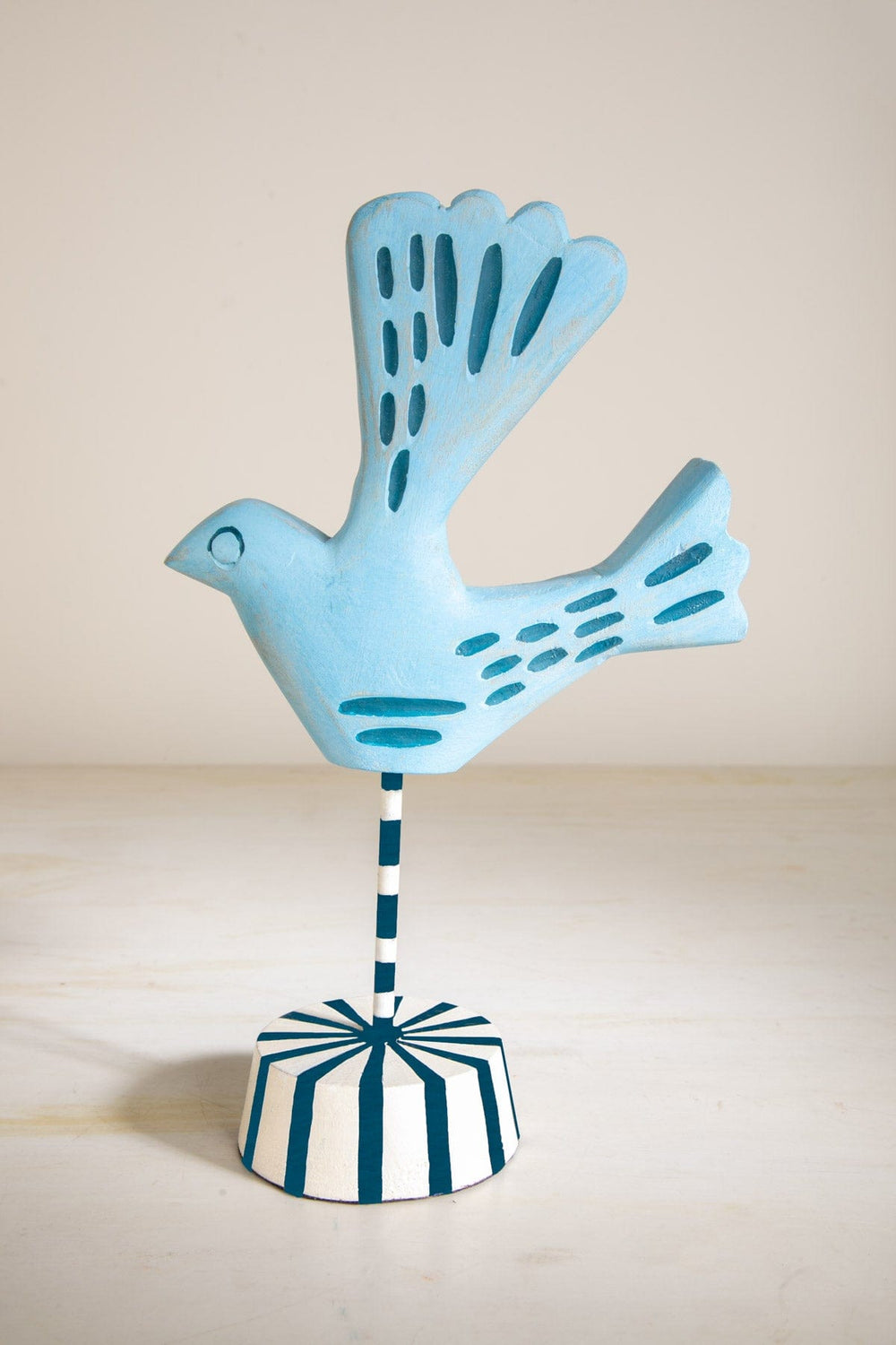 Song Bird Wood Animal Figurine