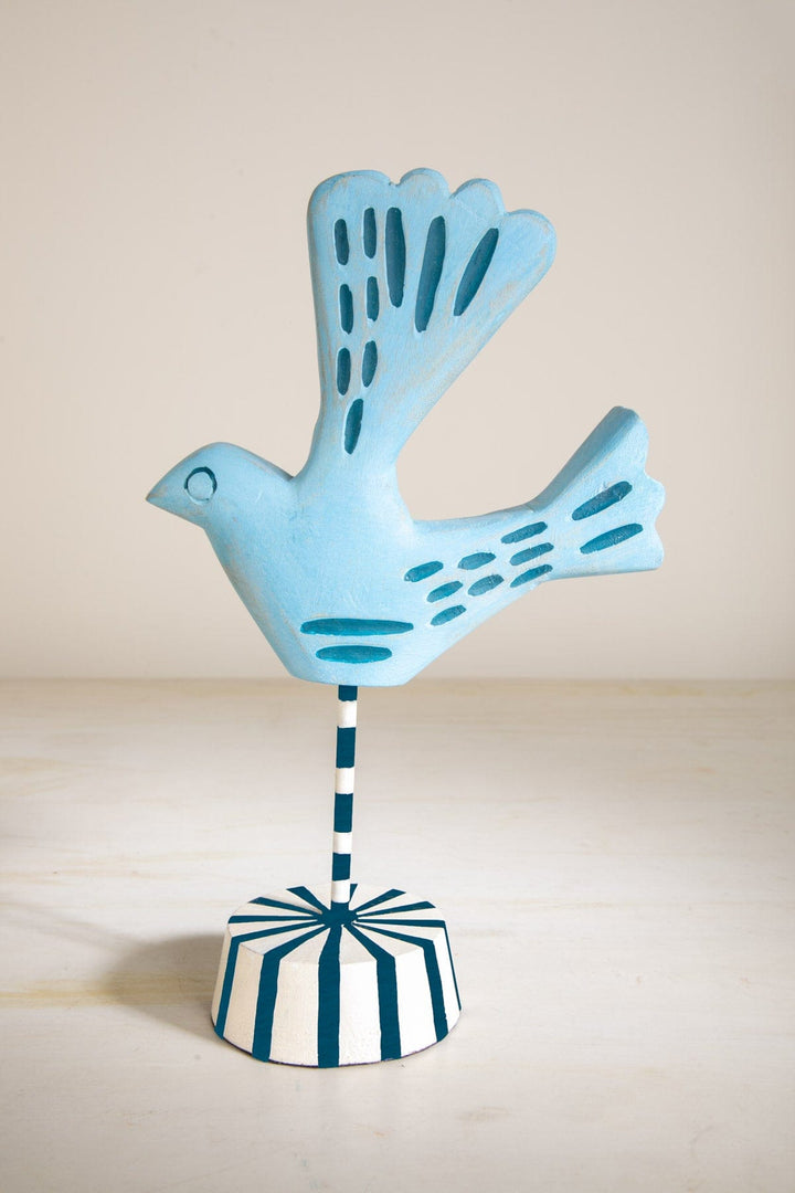 FIGURINES Song Bird Wood Animal Figurine