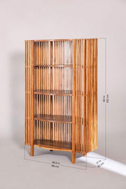 BOOKSHELVES Spindle Teak Wood Bookshelf