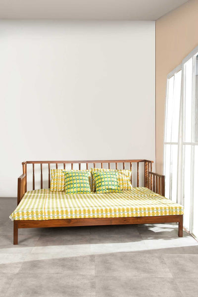 PULL OUT BEDS Spindle Teak Wood Pull Out Bed