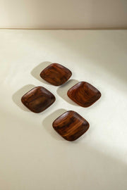 SNACK PLATES Square Wooden Tapas Plate (Set Of 2)