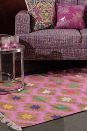 WOVEN & TEXTURED RUGS Star Woven Rug (Pink)