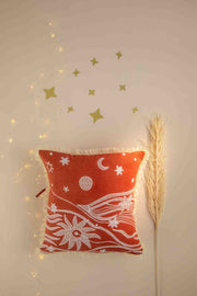 ACCENT CUSHIONS Starry Water Dusky Red Cushion Cover (41 Cm X 41 Cm)