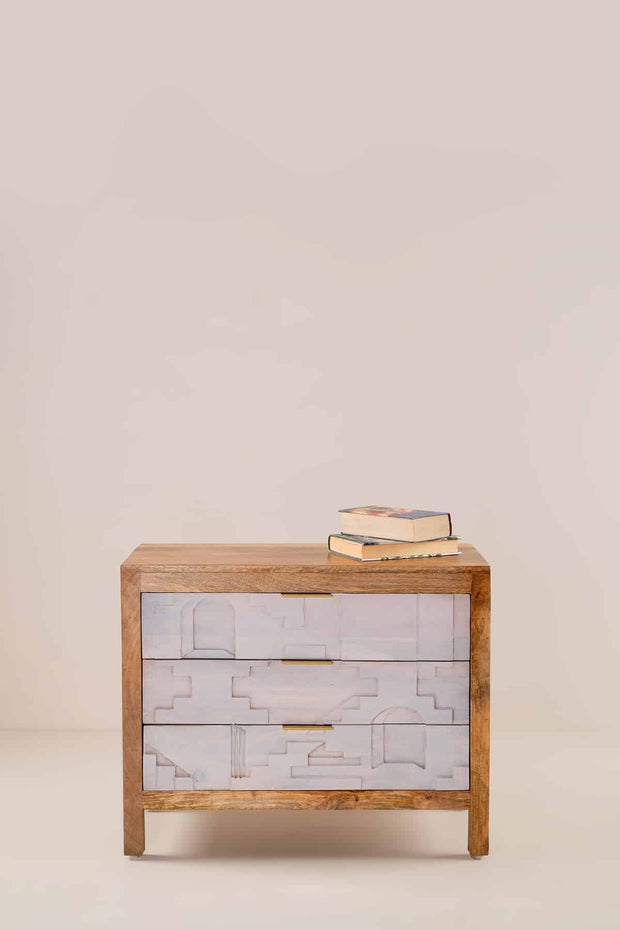 CHEST OF DRAWERS Stepwell Hand Carved Chest Of Drawers