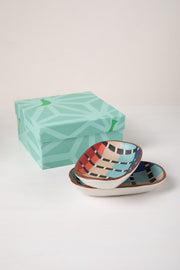 DINING ACCESSORIES Striper  Ceramic Rectangle Palette (Set Of 2)