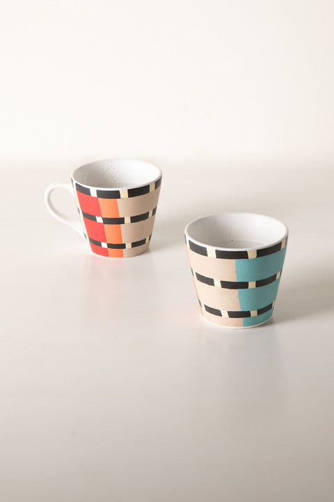 MUGS & CUPS Striper Multi Espresso Mug (Set Of 2)