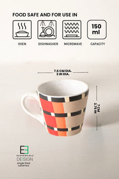MUGS & CUPS Striper Multi Espresso Mug (Set Of 2)