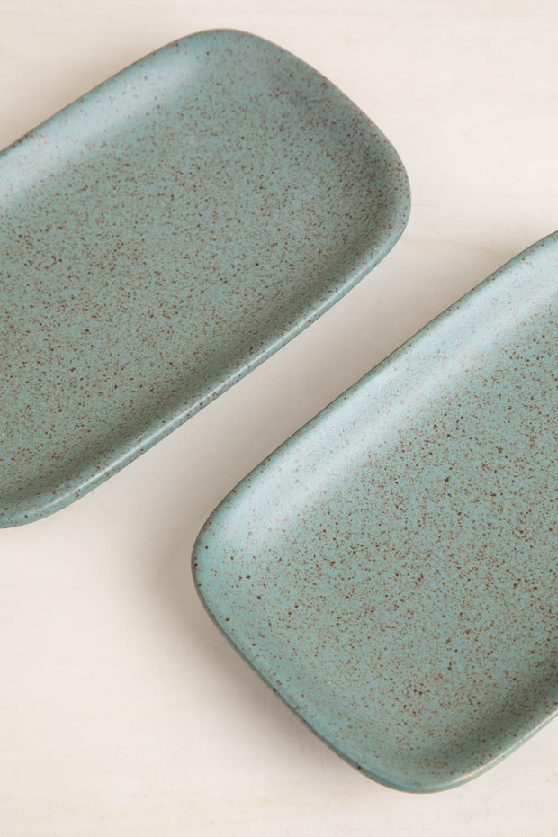 DINING ACCESSORIES Studio Naturals  Berry Blue Rectangle Palette (Set Of 2)