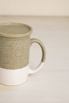 MUGS & CUPS Studio Naturals  Herb Green Lidded Coffee Mug