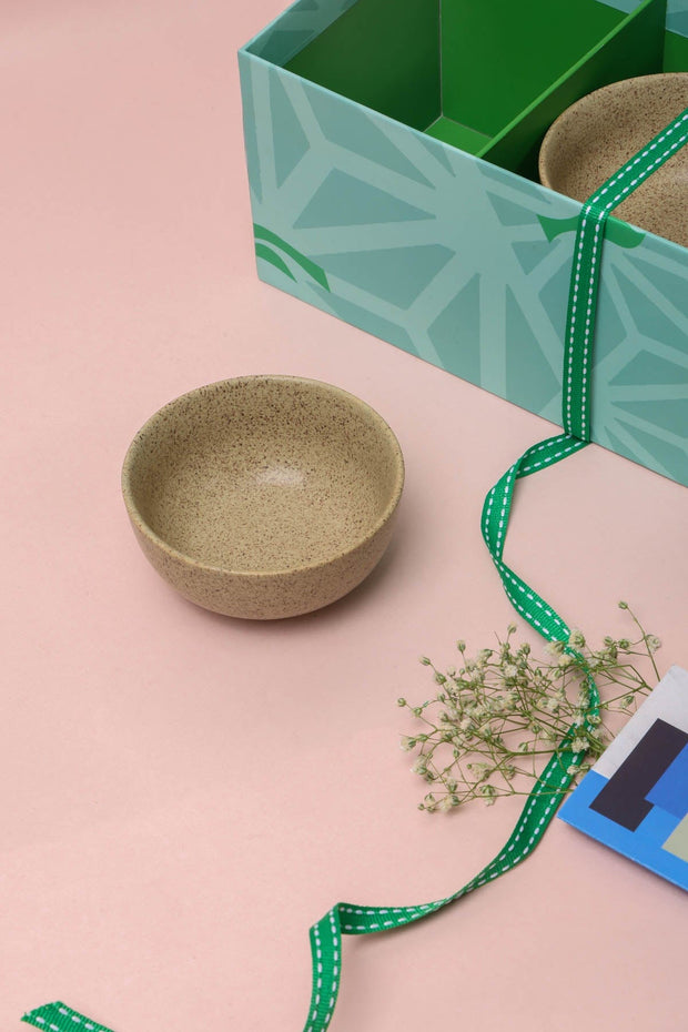 BOWLS Studio Naturals  Herb Green Katori (Set Of 2)