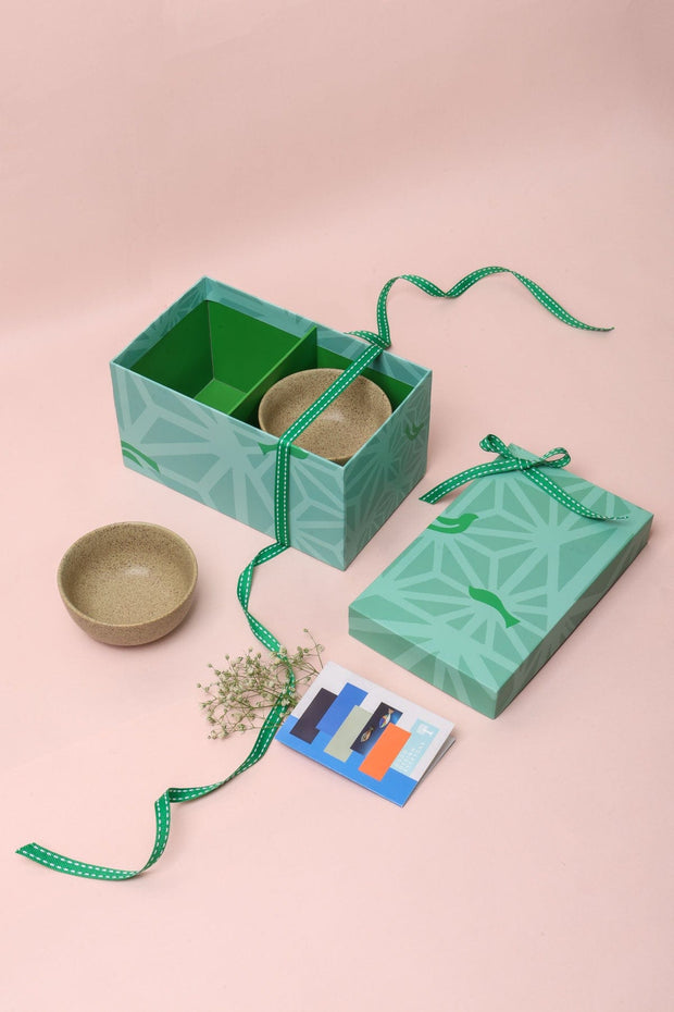 BOWLS Studio Naturals  Herb Green Katori (Set Of 2)