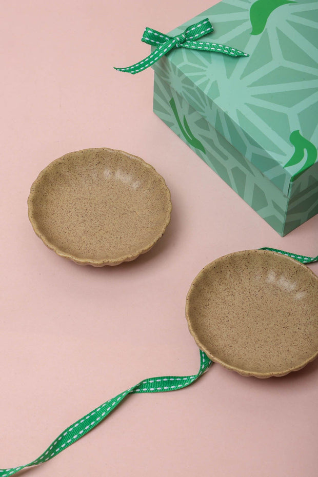 DINING ACCESSORIES Studio Naturals  Herb Green Trinket Dish (Set Of 2)