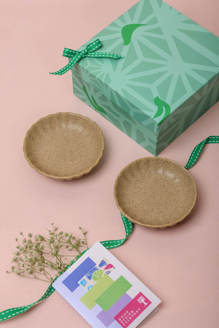 DINING ACCESSORIES Studio Naturals  Herb Green Trinket Dish (Set Of 2)