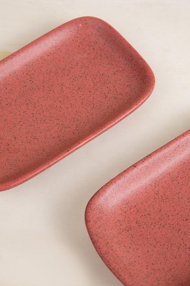 DINING ACCESSORIES Studio Naturals  Red Pepper Rectangle Palette (Set Of 2)