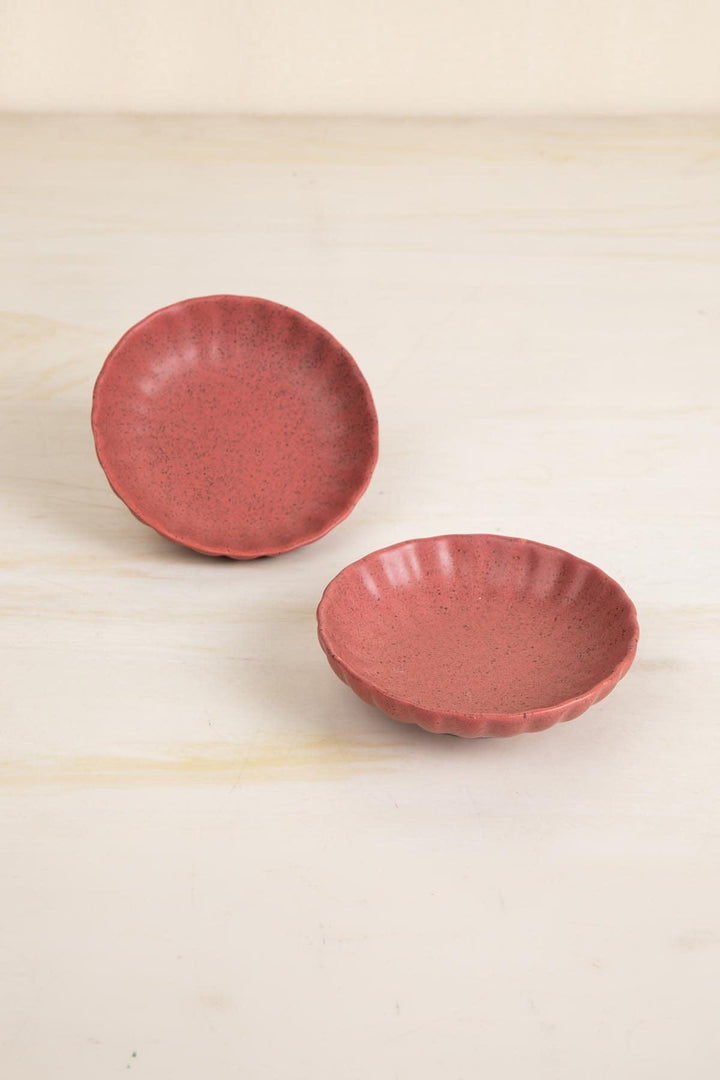 DINING ACCESSORIES Studio Naturals  Red Pepper Trinket Dish (Set Of 2)