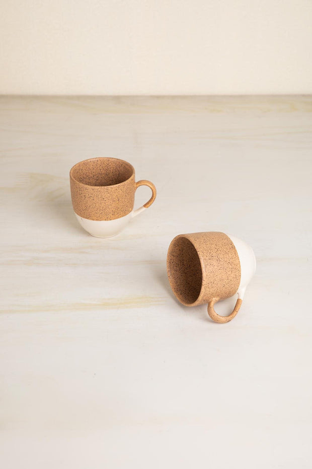 MUGS & CUPS Studio Naturals  Butter Yellow Baga Tea Cup (Set Of 2)