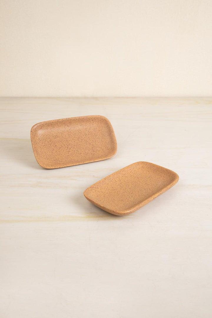 DINING ACCESSORIES Studio Naturals  Butter Yellow Rectangle Palette (Set Of 2)