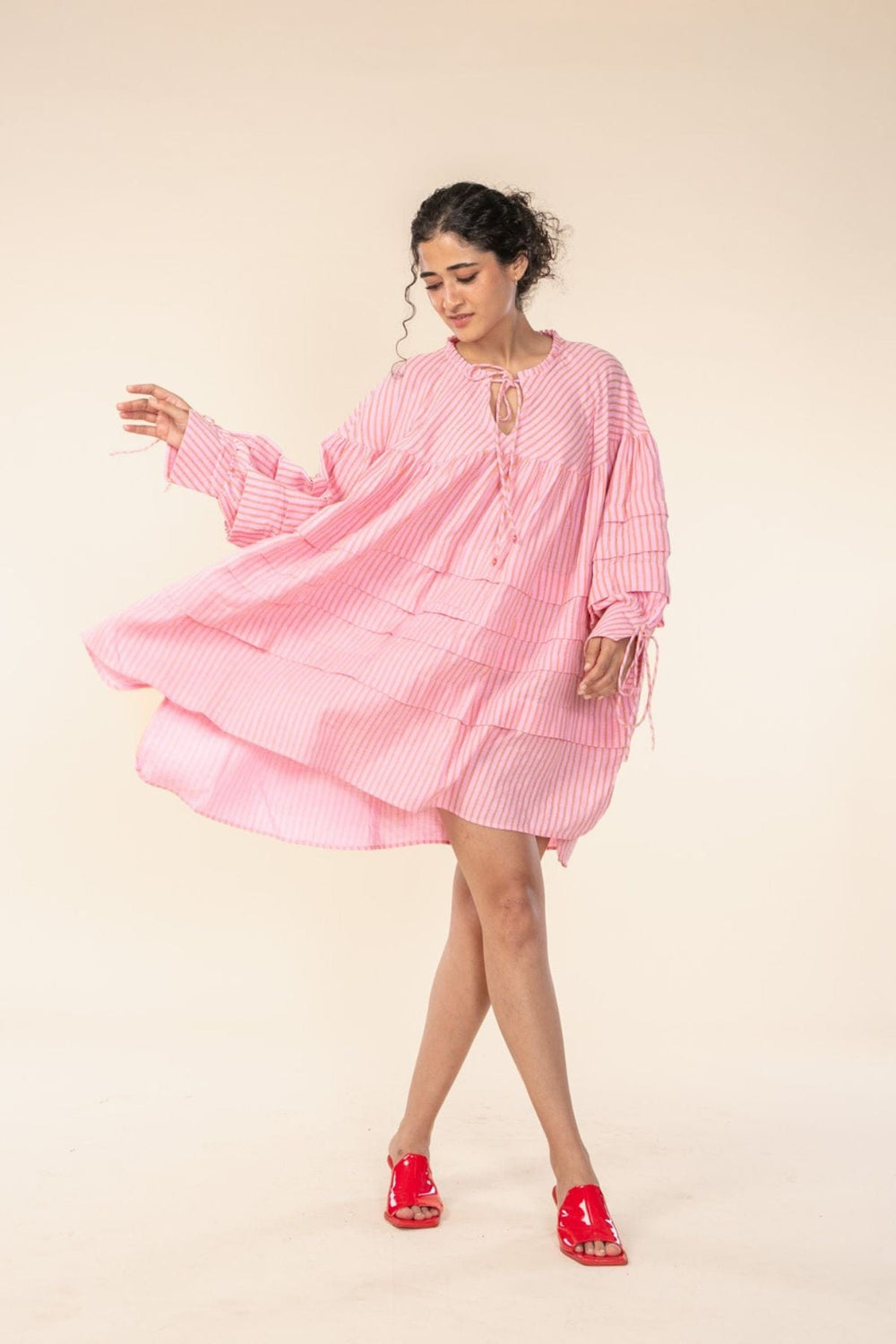 DRESSES Summer Lines Shirt Dress (Pinkstripes)