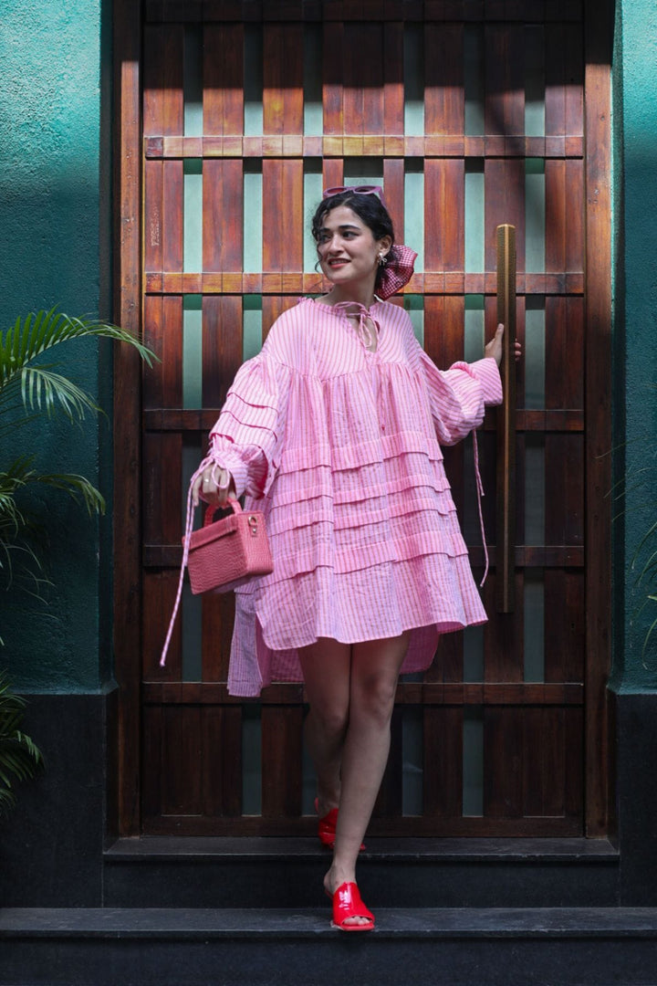 DRESSES Summer Lines Shirt Dress (Pinkstripes)