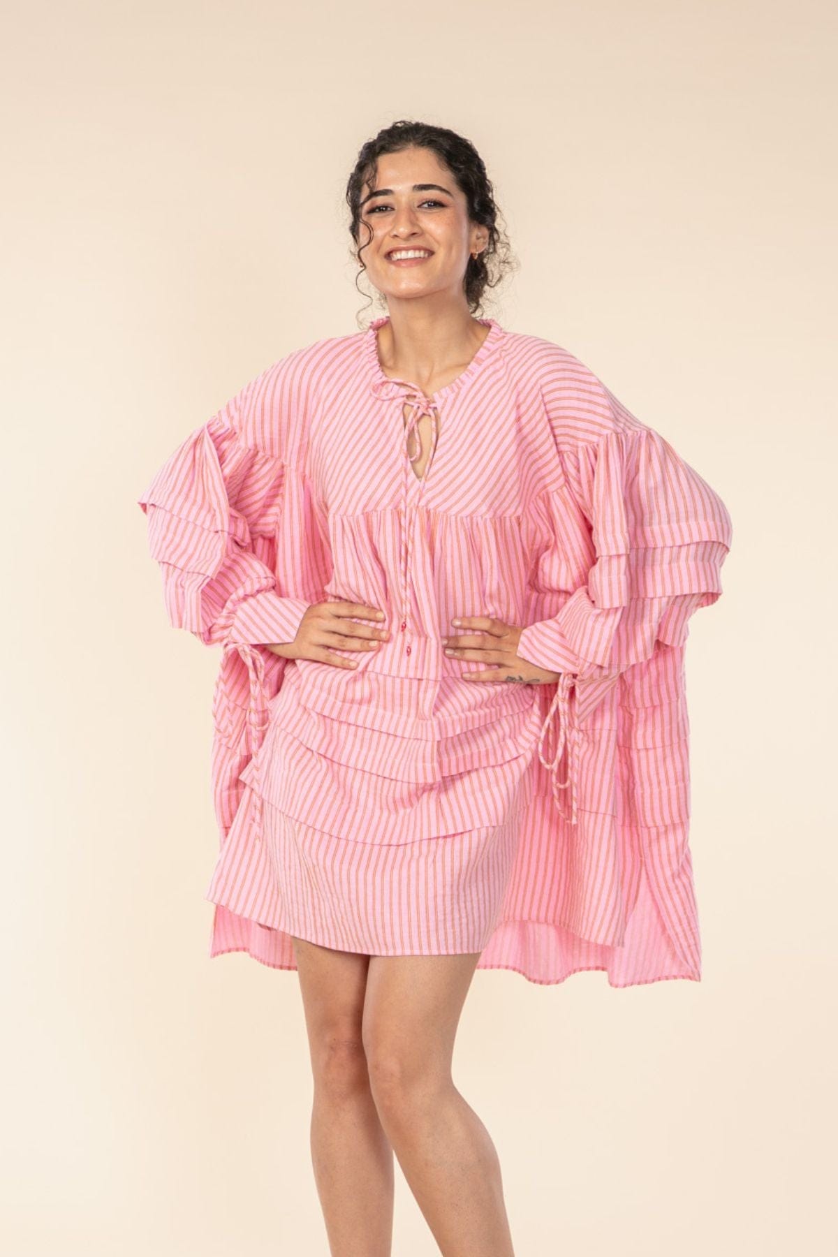 DRESSES Summer Lines Shirt Dress (Pinkstripes)