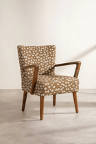 Swan Accent Chair in Senhur Leaf Tobacco Fabric
