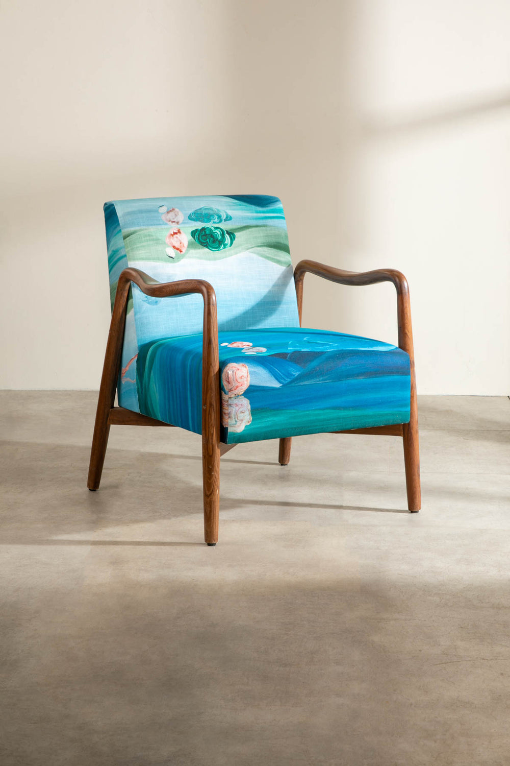 Pangong Lake Water Blue Fabric