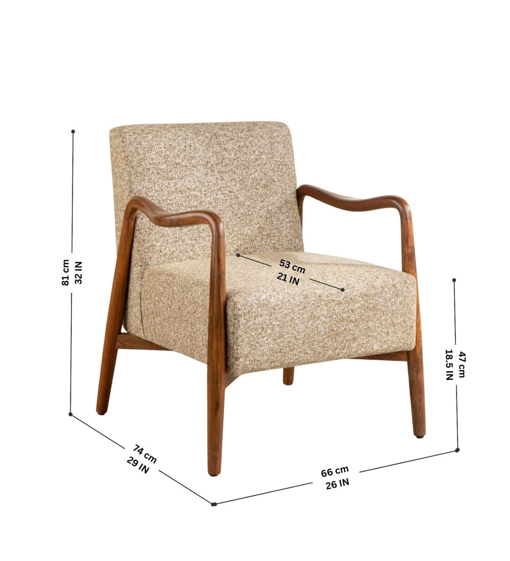  Kufri Wood Brown Fabric