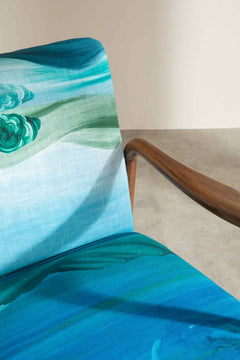 Pangong Lake Water Blue Fabric