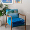 Sway Accent Chair in Pangong Lake Water Blue Fabric